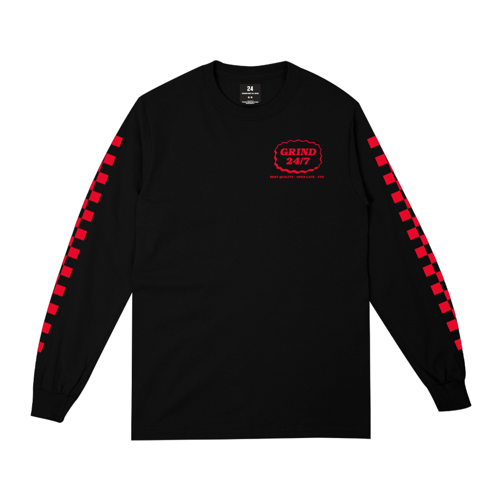 Dinner is Served Long Sleeve Tee - Black