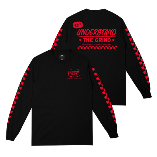 Dinner is Served Long Sleeve Tee - Black