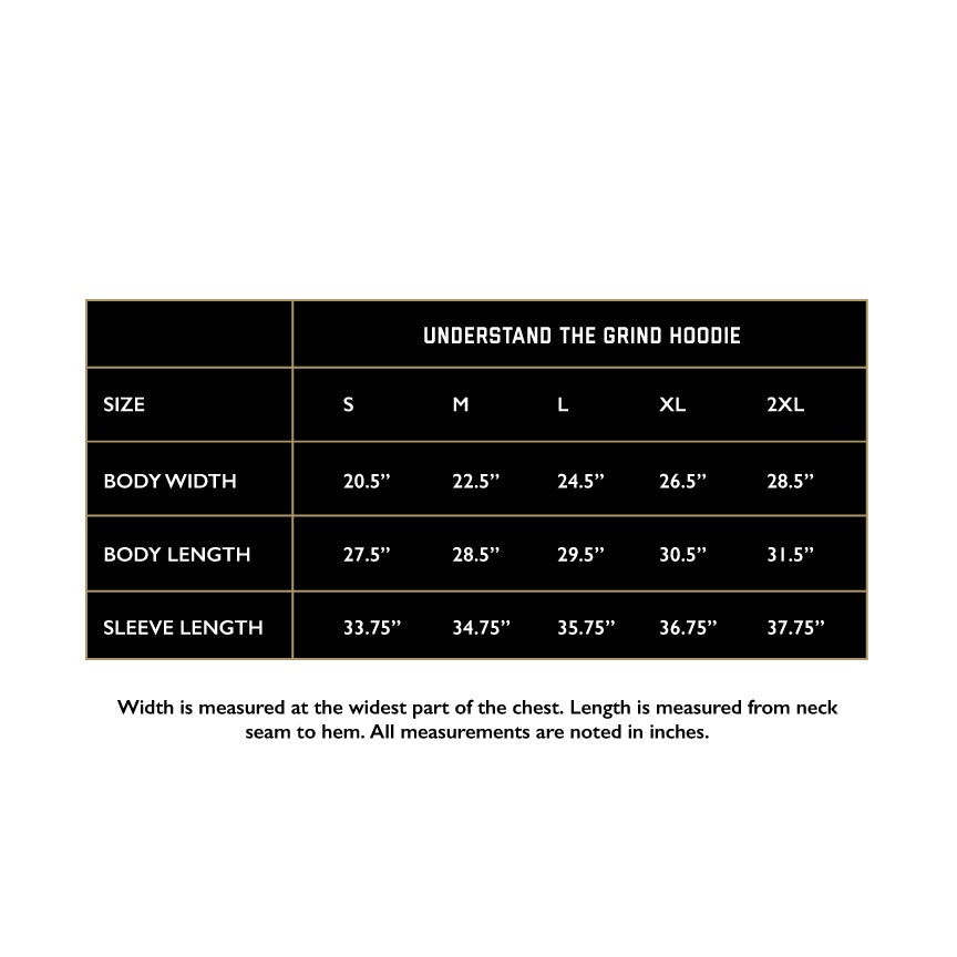 Understand the Grind Men's Embroidered Pullover Hoodie - Heather Grey