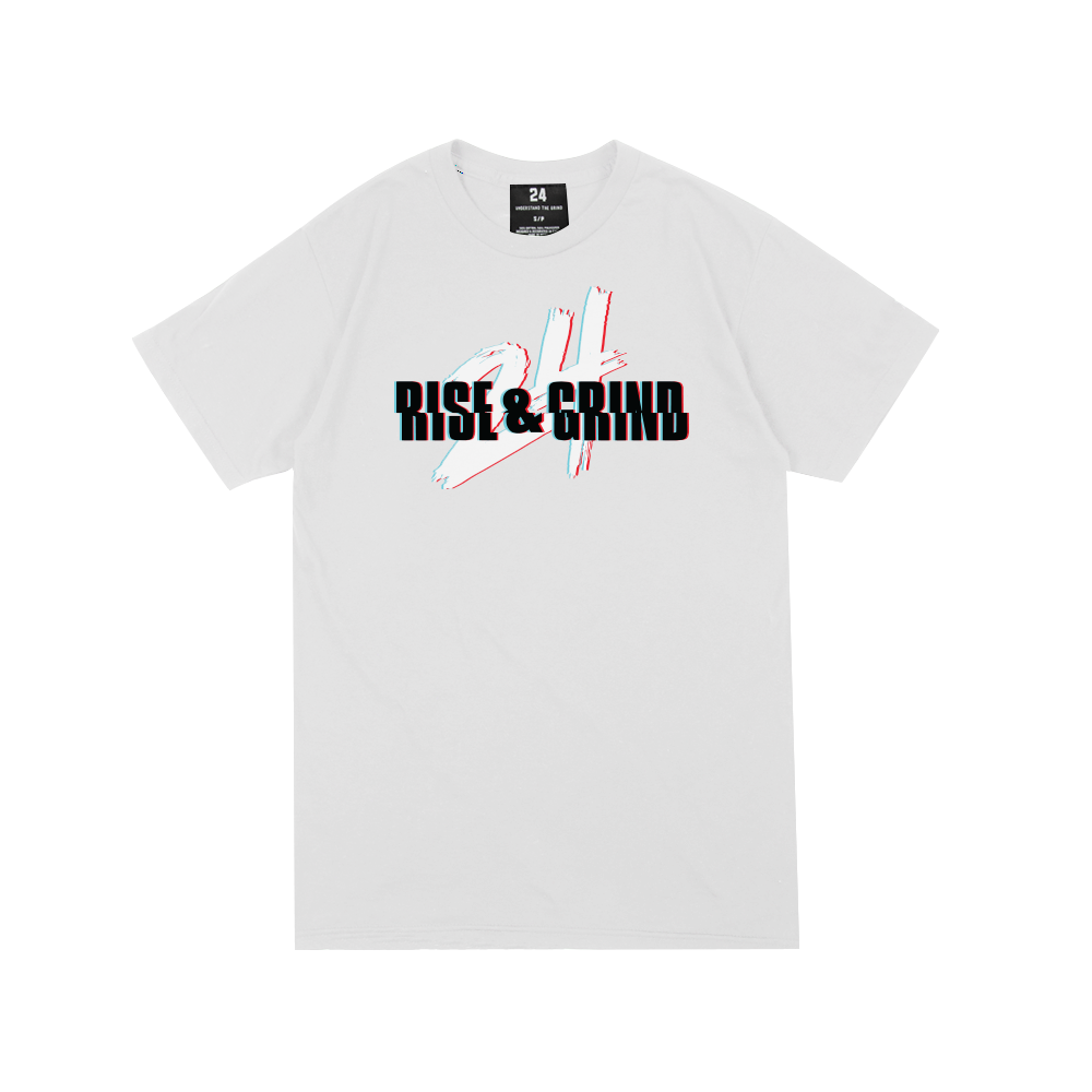 Rise and Grind Performance Tee - White