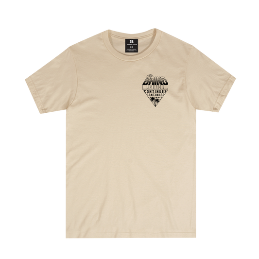 The Grind Continues West Coast Tee - Soft Cream