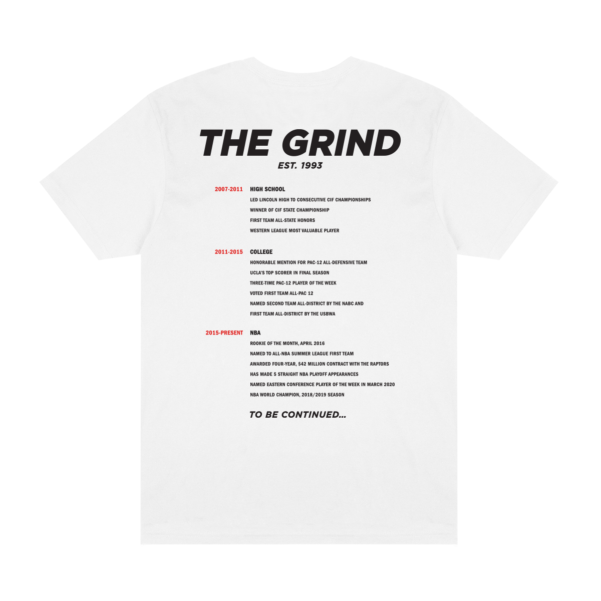 The Grind Continues - Tattoo Design Tee - White