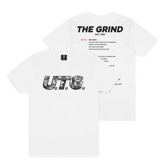 The Grind Continues - Tattoo Design Tee - White