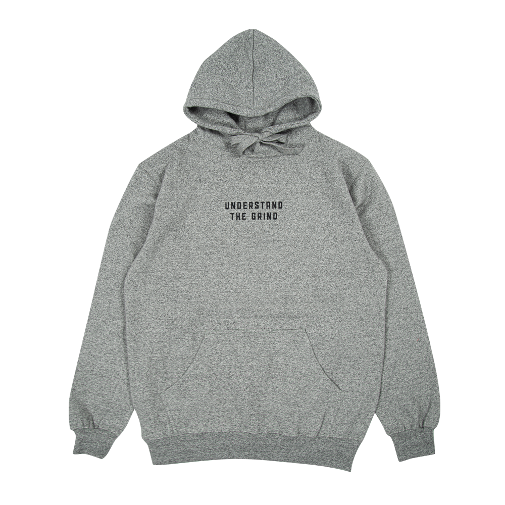 Understand the Grind Men's Embroidered Pullover Hoodie - Heather Grey