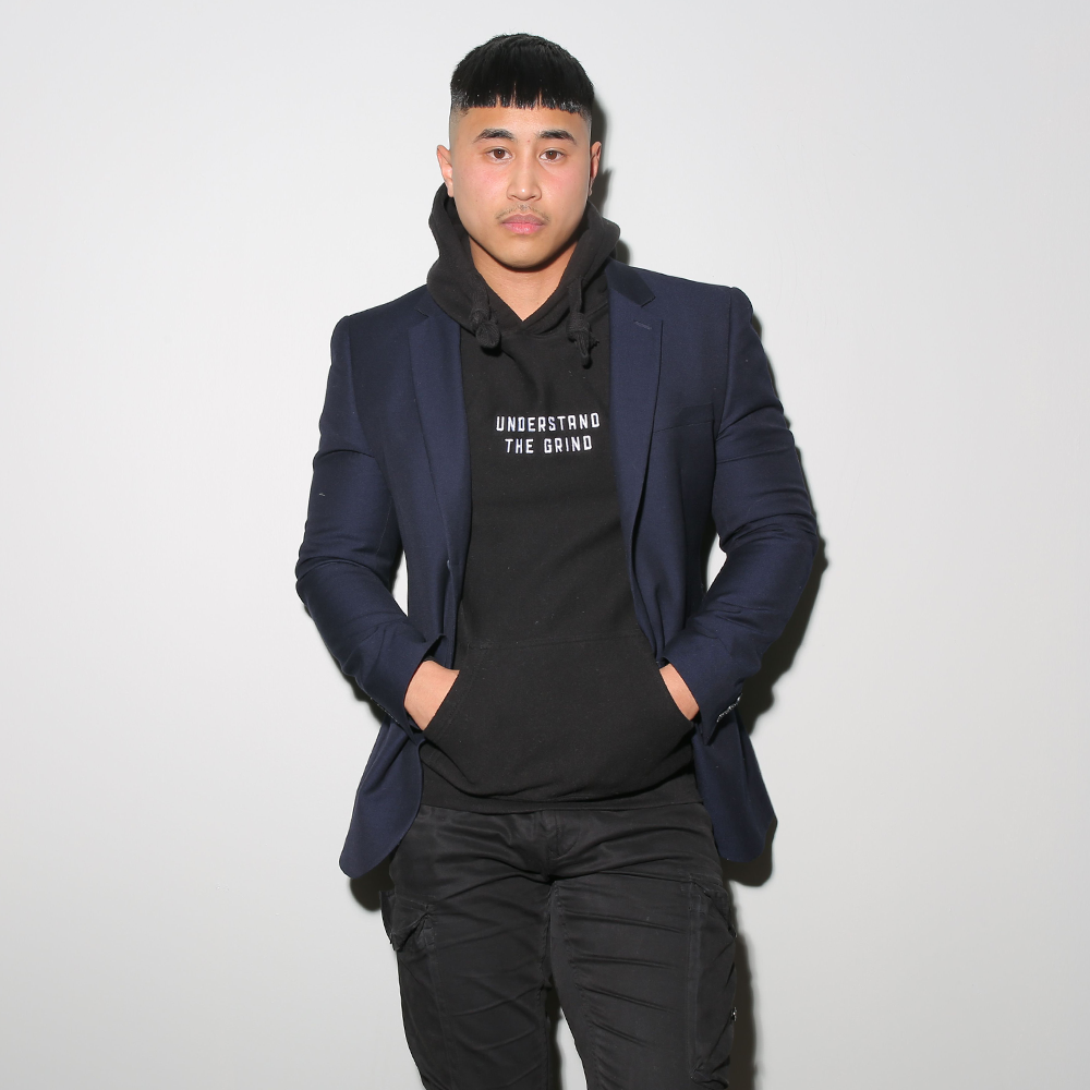 Understand the Grind Men's Embroidered Pullover Hoodie - Black