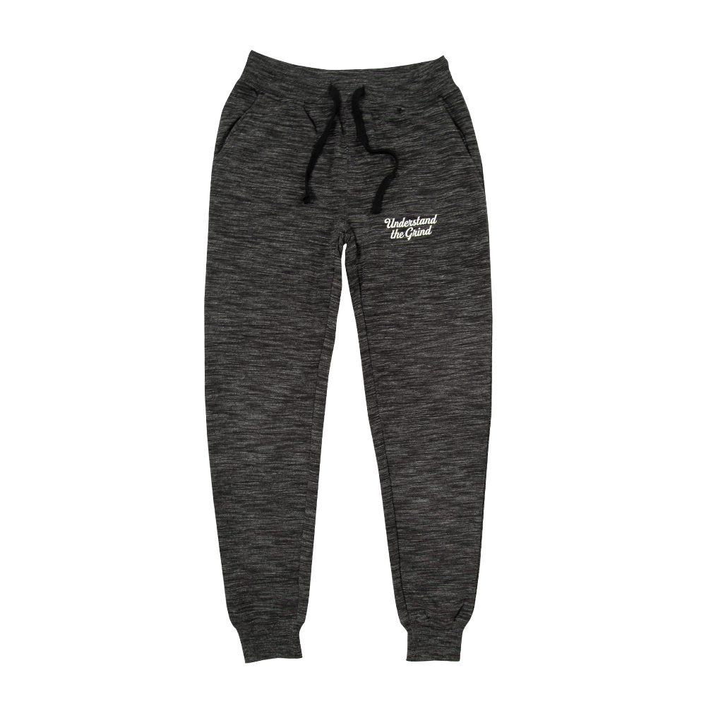 Understand the Grind Script Women's French Terry Jogger - Marled Ash