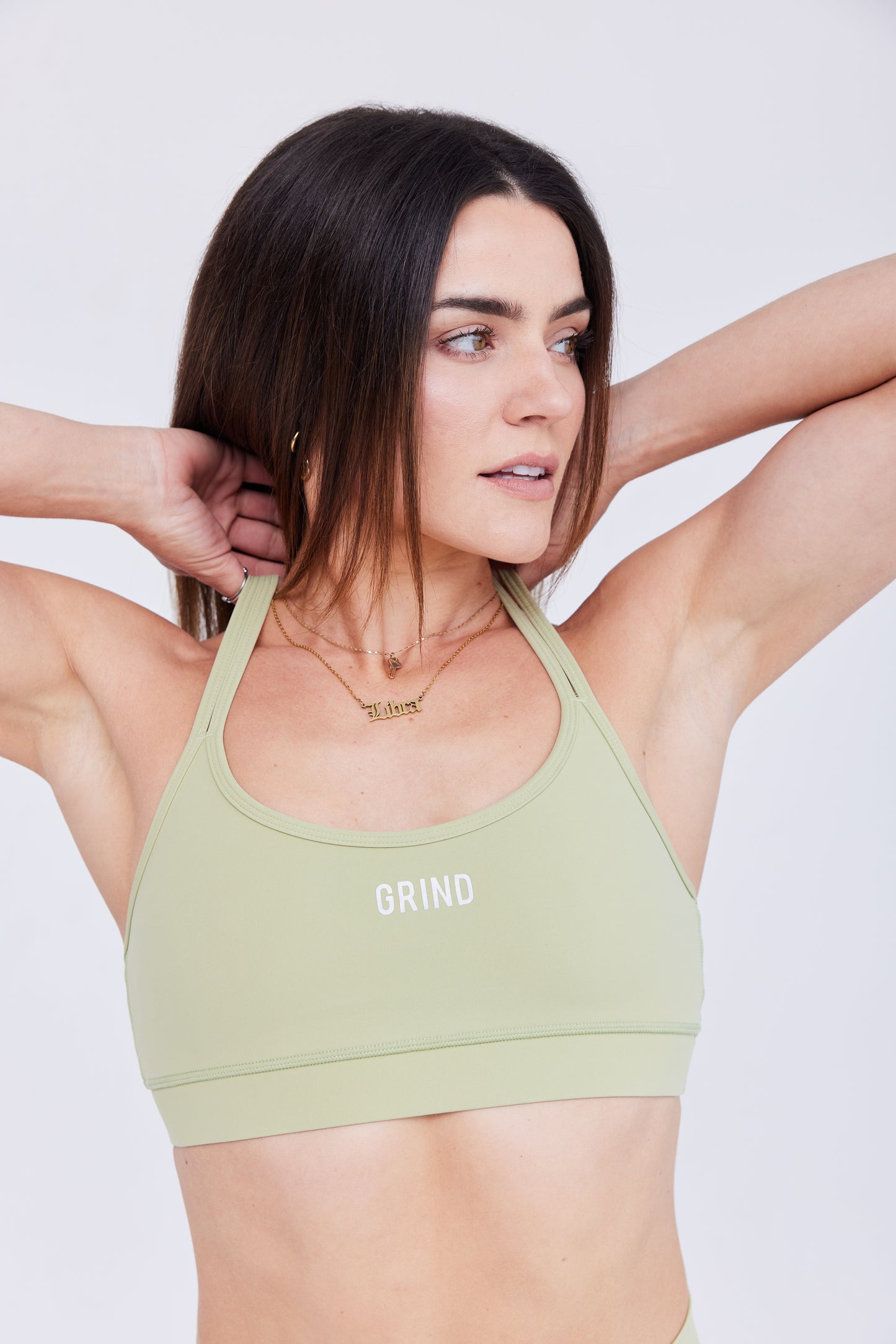 Women's Cross Back Sports Bra - Sage