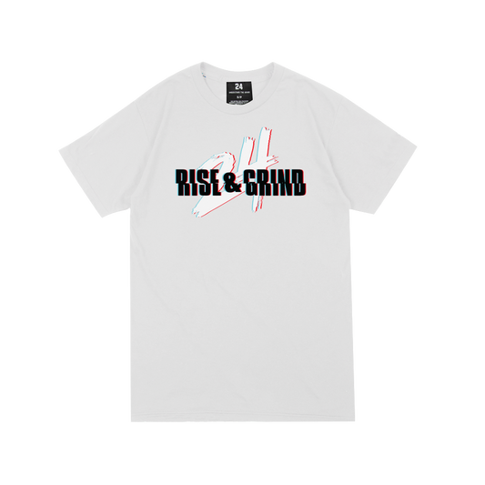 Rise and Grind Performance Tee - White