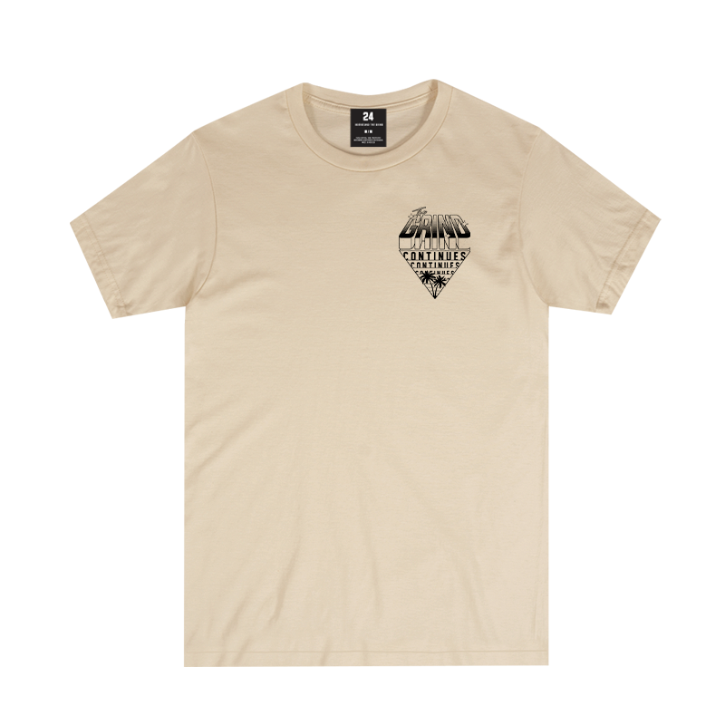 The Grind Continues West Coast Tee - Soft Cream