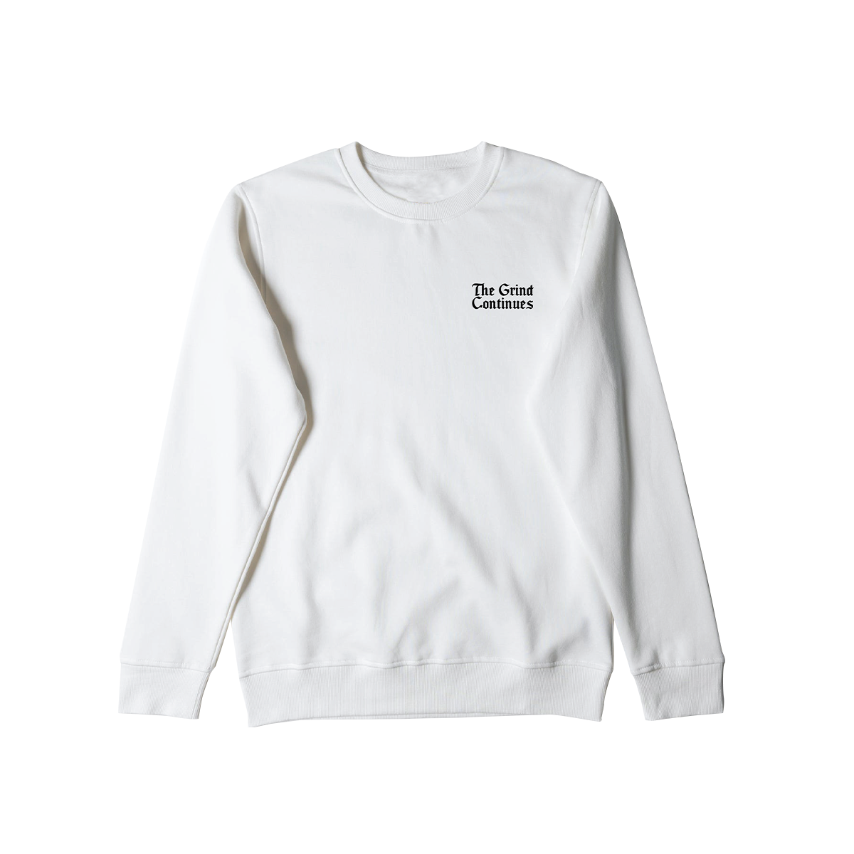 The Grind Continues Crewneck - White
