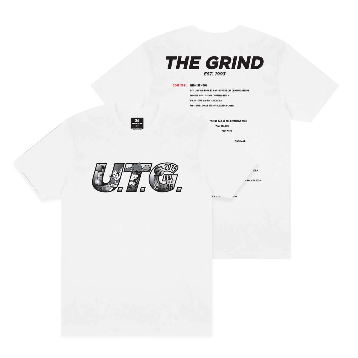 The Grind Continues - Tattoo Design Tee - White