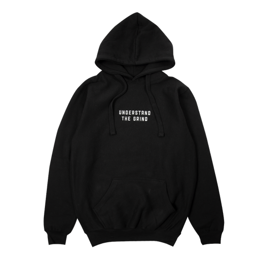Understand the Grind Men's Embroidered Pullover Hoodie - Black
